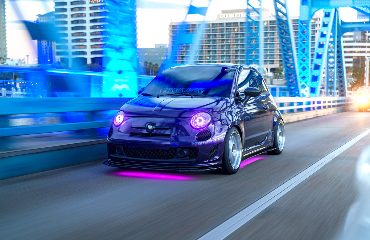 Fiat 500 on Vors SP1 Silver Machined 17x8 +35 photo 15