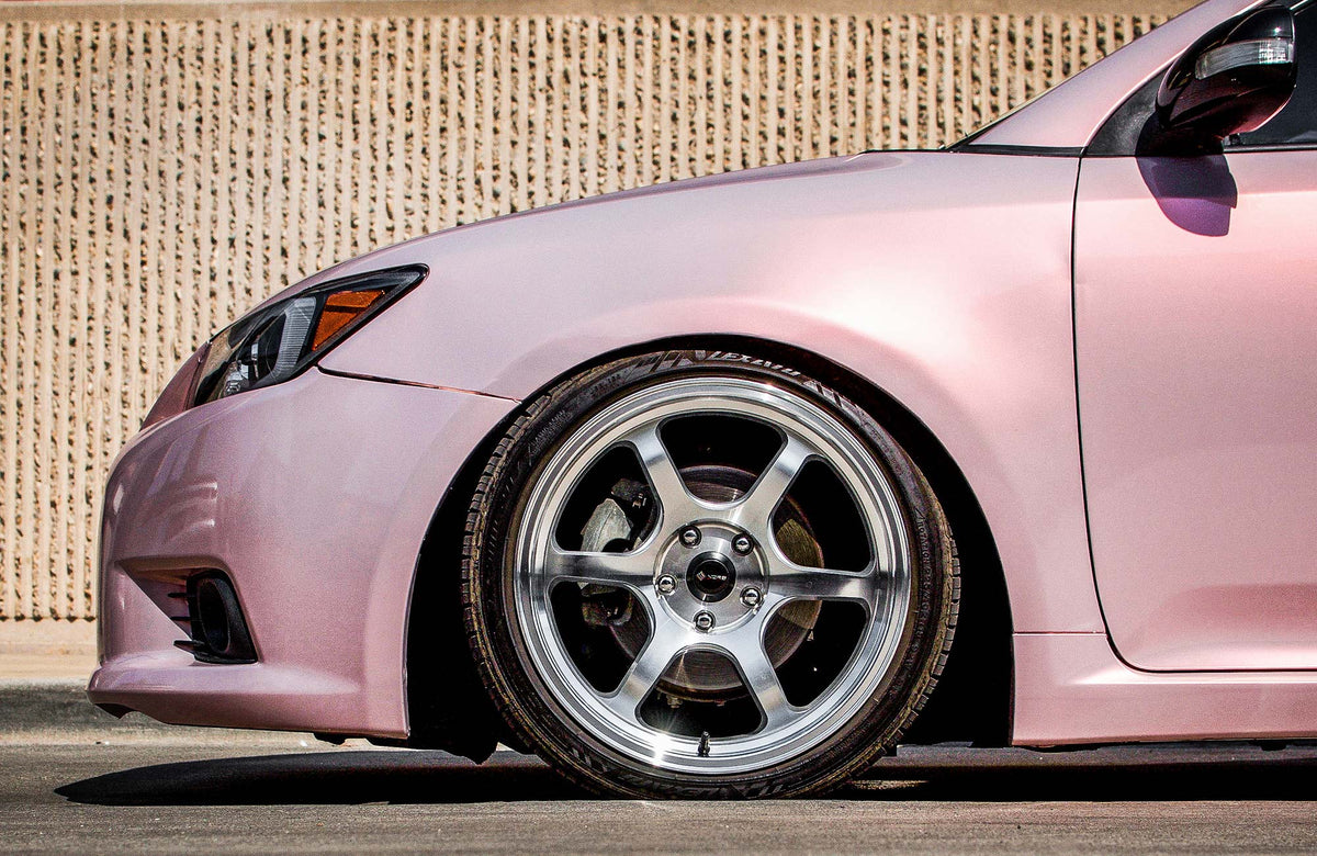 Scion tC on Vors LT61 Silver Machined 18x8.5 +35 photo 4