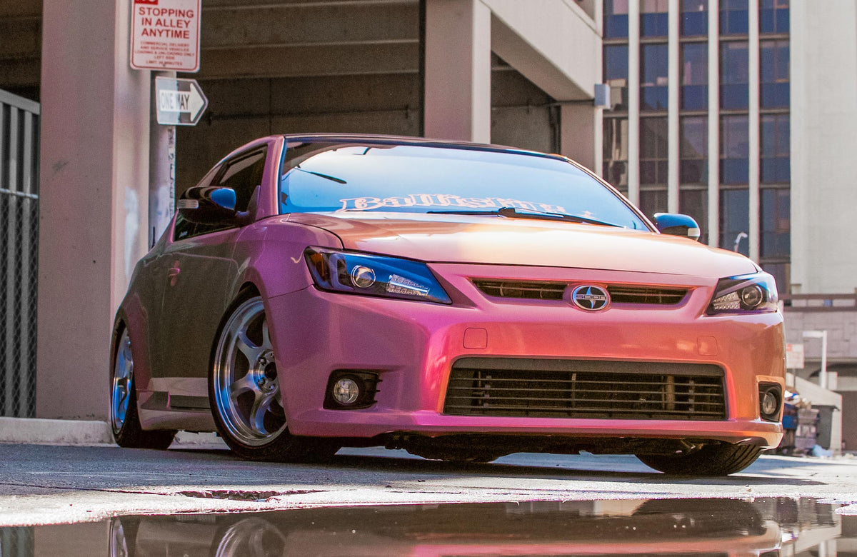Scion tC on Vors LT61 Silver Machined 18x8.5 +35 photo 5