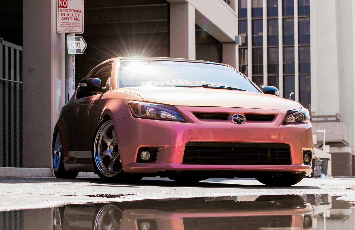 Scion tC on Vors LT61 Silver Machined 18x8.5 +35 photo 8