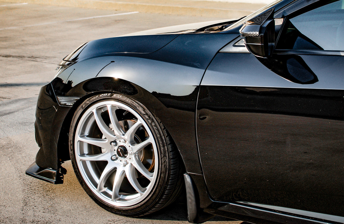 Honda Civic on Vors TR4 Silver Machined 18x8.5 +35 photo 3