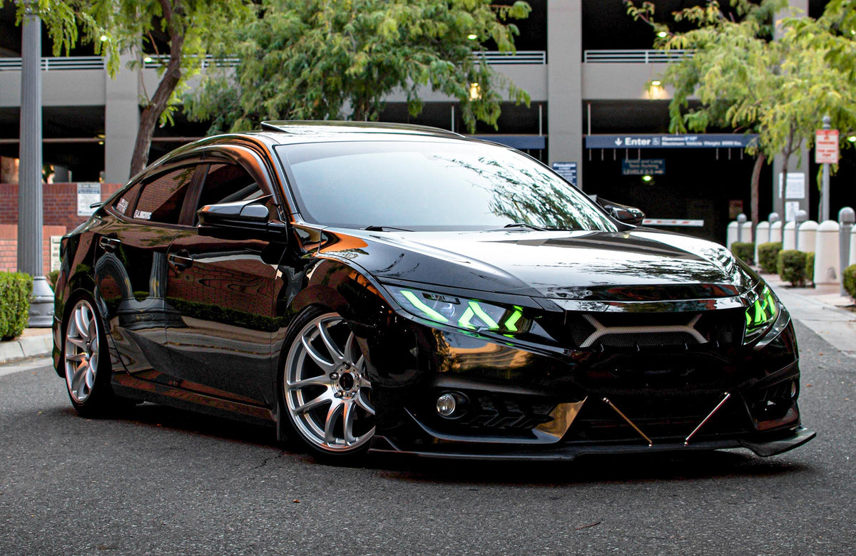 Honda Civic on Vors TR4 Silver Machined 18x8.5 +35 photo 11