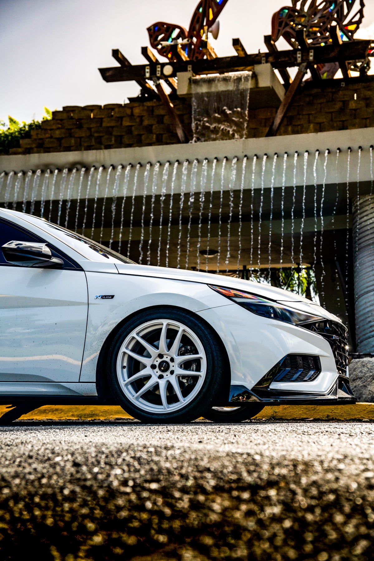 Hyundai Elantra on Vors TR4 White 18x8.5 photo 3
