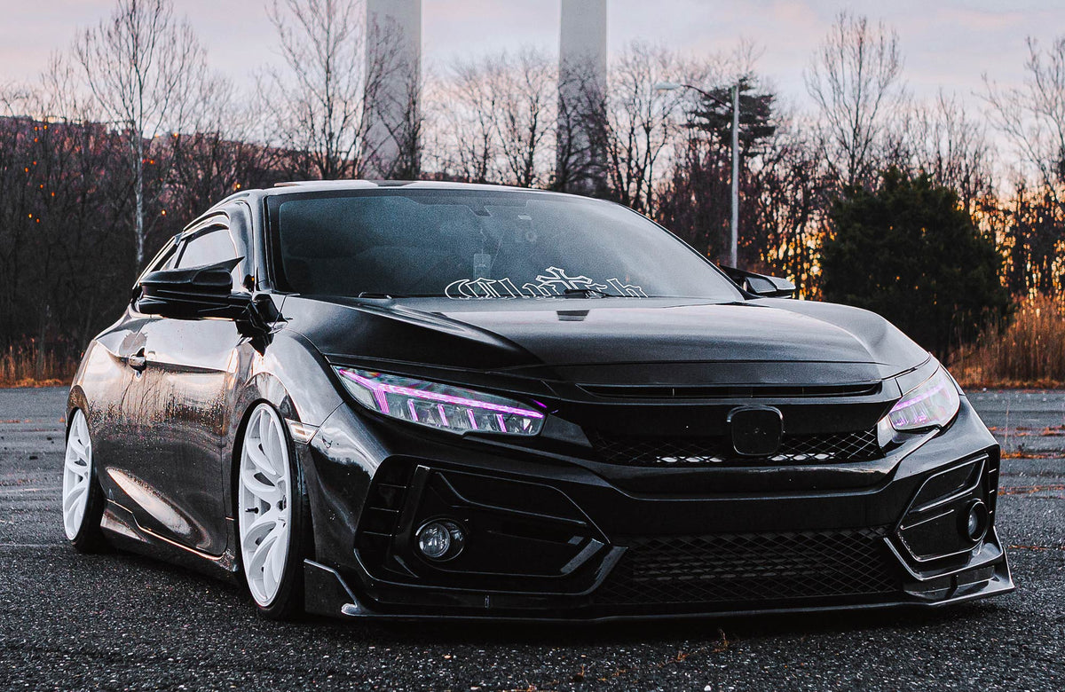 Honda Civic 10th Gen on Vors TR4 White 18x9.5 +35 photo 2