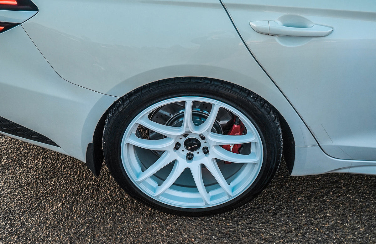 Genesis G70 on Vors TR4 White 19x8.5 +35 photo 9