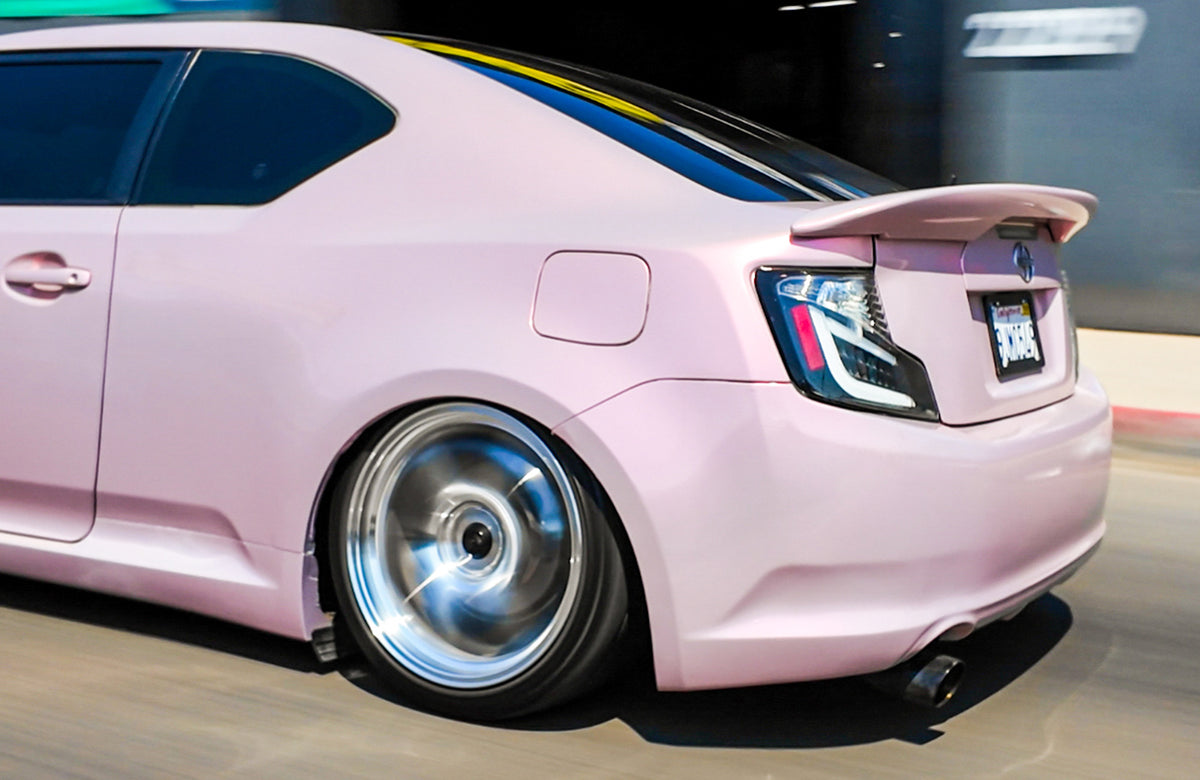 Scion tC on Vors LT61 Silver Machined 18x8.5 +35 photo 3